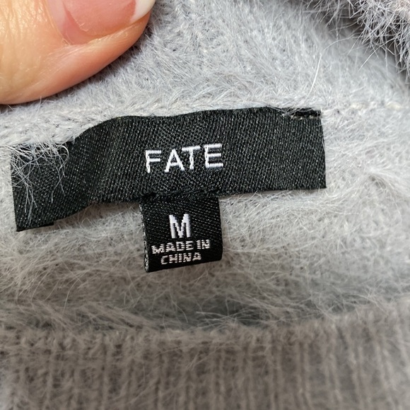 Fate Ladies Sweater With Chevron Lurex Inset Detail size medium - Picture 3 of 4